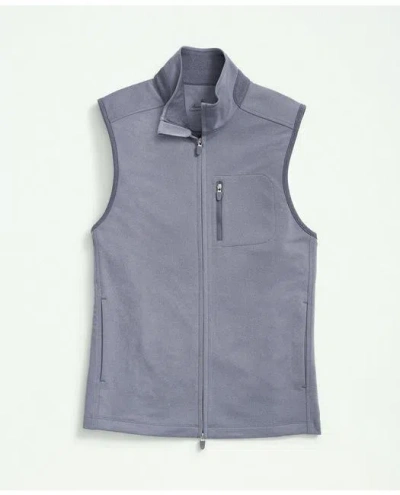 Brooks Brothers Performance Series Full-zip Pique Vest In Blue