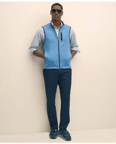 Brooks Brothers Performance Series Full-zip Vest In Blue Heather