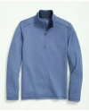 Brooks Brothers Performance Series Half-zip Jersey Shirt In Blue Heather