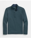 Brooks Brothers Performance Series Half-zip Jersey Shirt | Teal Heather | Size Small In Teal Heather