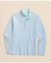 Brooks Brothers Performance Series Half-zip In Light Blue Heather