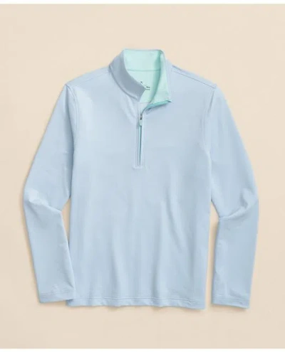 Brooks Brothers Performance Series Half-zip In Light Blue Heather