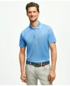 Brooks Brothers Performance Series Half-zip Pique Polo Shirt | Bright Blue | Size Xl
