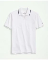 Brooks Brothers Performance Series Half-zip Pique Polo Shirt | White | Size Xs