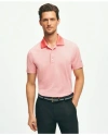 Brooks Brothers Performance Series Micro Stripe Jersey Polo Shirt | Coral | Size Small