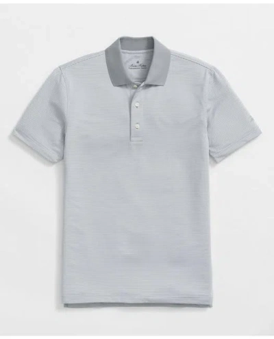 Brooks Brothers Performance Series Micro Stripe Jersey Polo Shirt In Grey