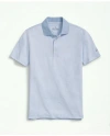 Brooks Brothers Performance Series Micro Stripe Jersey Polo Shirt | Light Blue | Size Medium