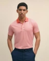 Brooks Brothers Performance Series Micro Stripe Jersey Polo Shirt In Orange