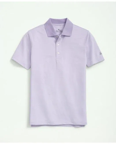 Brooks Brothers Performance Series Micro Stripe Jersey Polo Shirt | Purple | Size Medium