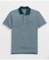 Brooks Brothers Performance Series Micro Stripe Jersey Polo Shirt In Teal