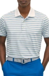 Brooks Brothers Performance Series Microstripe Jersey Polo In White Multi