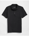 Brooks Brothers Performance Series Spread Collar Polo Shirt In Black
