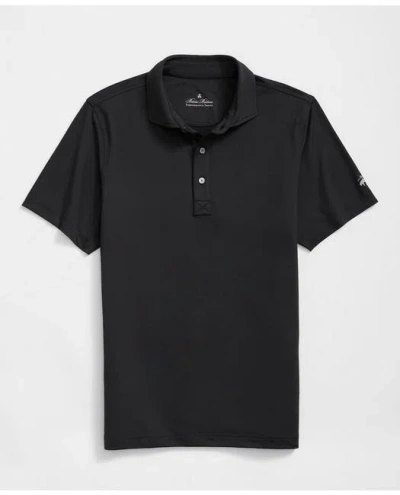 Brooks Brothers Performance Series Spread Collar Polo Shirt In Black