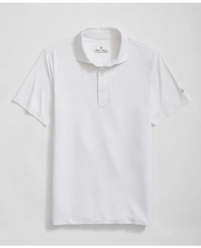 Brooks Brothers Performance Series Spread Collar Polo Shirt In White