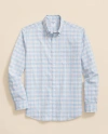 Brooks Brothers Performance Series Stretch Polo Button-down Collar, Checked Sport Shirt In Blue