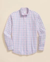 Brooks Brothers Performance Series Stretch Polo Button-down Collar, Checked Sport Shirt In Pink