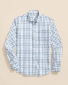 Brooks Brothers Performance Series Stretch Polo Button-down Collar, Windowpane Sport Shirt In Blue