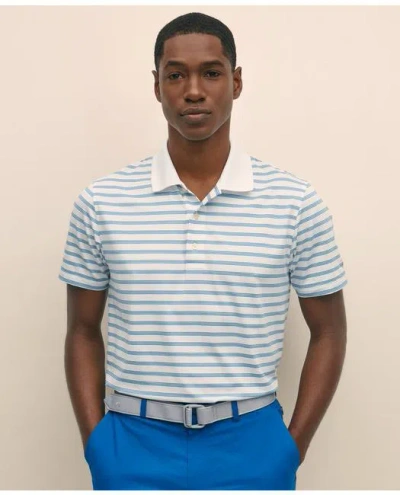 Brooks Brothers Performance Series Stripe Polo In White