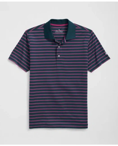 Brooks Brothers Performance Series Striped Polo Shirt In Teal