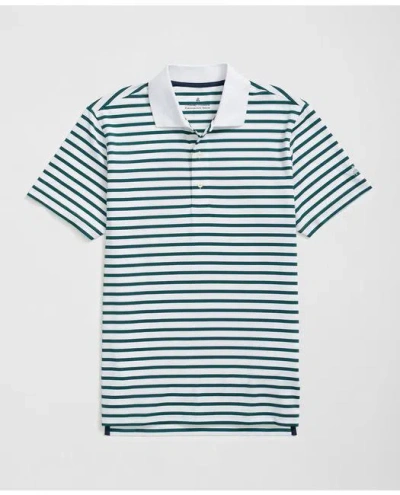 Brooks Brothers Performance Series Striped Polo Shirt In White