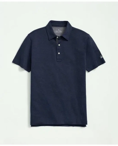 Brooks Brothers Performance Series Supima Cotton Jersey Polo Shirt | Navy Heather | Size Xl