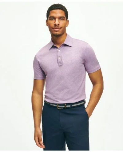 Brooks Brothers Performance Series Supima Cotton Jersey Polo Shirt | Purple Heather | Size Xl