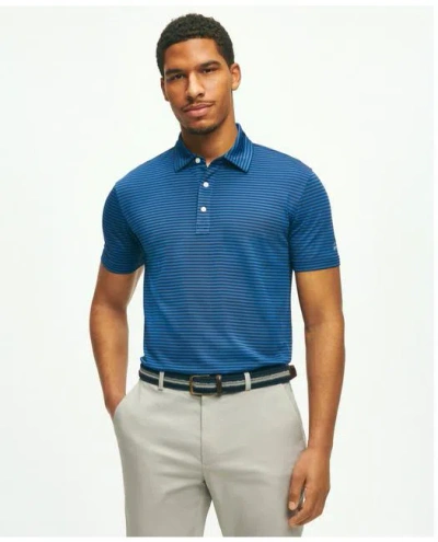 Brooks Brothers Performance Series Vintage Stripe Pique Polo Shirt | Blue/navy | Size Xs In Blue,navy