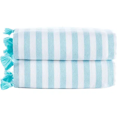 Brooks Brothers Pesthemal 2-pack Turkish Cotton Hand Towels In Blue