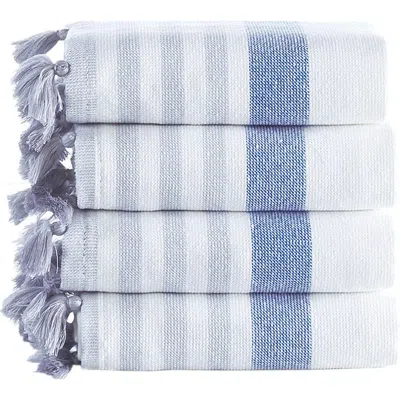 Brooks Brothers Pesthemal 4-pack Turkish Cotton Washcloths In Blue