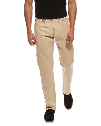 Brooks Brothers Piece Dye Straight Pant In Neutral