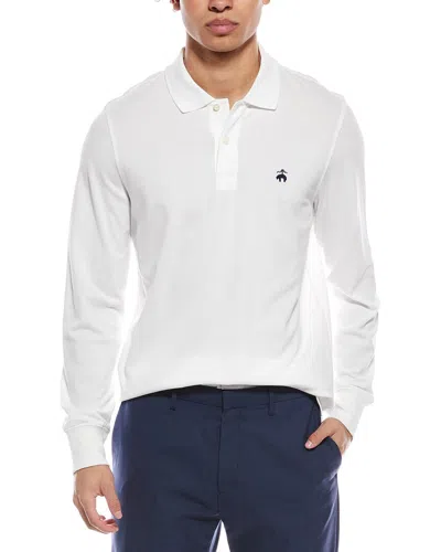Brooks Brothers Golden Fleece Stretch Supima Long-sleeve Polo Shirt In White