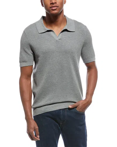 Brooks Brothers Pique Knit Polo Sweater In Grey