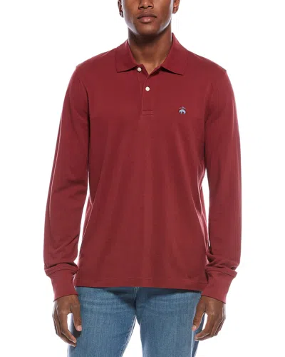 Brooks Brothers Pique Polo Shirt In Burgundy