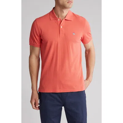 Brooks Brothers Piqué Solid Short Sleeve Polo In Spiced Coral