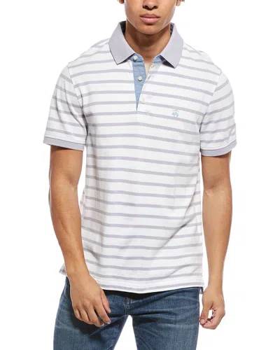 Brooks Brothers Pique Stripe Slim Fit Polo Shirt In Animal Print