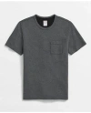 Brooks Brothers Pique T-shirt In Garment-washed Supima Cotton In Charcoal