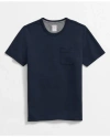 Brooks Brothers Pique T-shirt In Garment-washed Supima Cotton In Navy