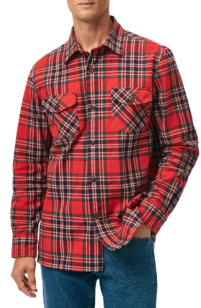 Brooks Brothers Plaid Regular Fit Flannel Button-up Shirt In Bright Red