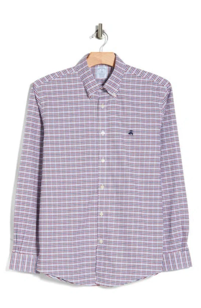 Brooks Brothers Regular Fit Oxford Shirt In Red