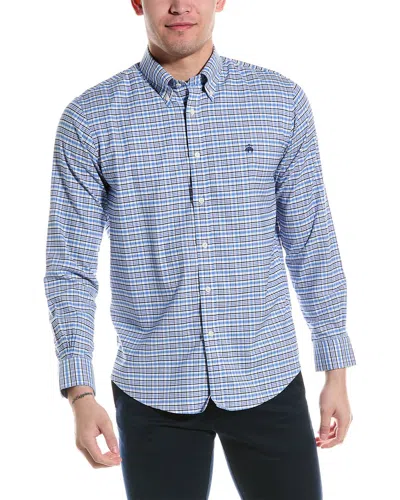 Brooks Brothers Plaid Regular Woven Shirt In Blue
