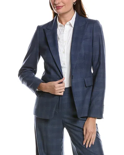 Brooks Brothers Plaid Wool & Silk-blend Suit Jacket In Blue