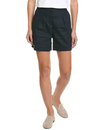 Brooks Brothers Pleated Linen-blend Short In Animal Print