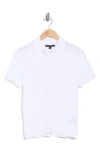 Brooks Brothers Pointelle Stitch Button-up Polo In White