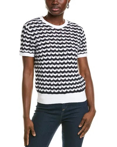 Brooks Brothers Pointelle Sweater In White