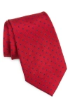 Brooks Brothers Polka Dot Silk Blend Tie In Red