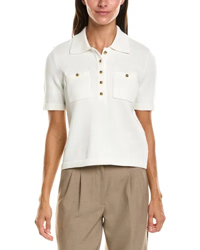 Brooks Brothers Polo Sweater In White