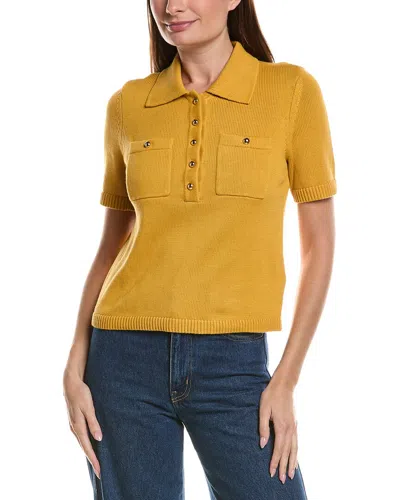 Brooks Brothers Polo Sweater In Yellow