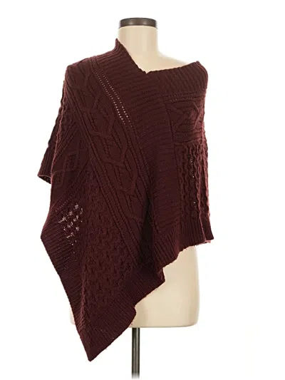 Pre-owned Brooks Brothers Poncho In Burgundy
