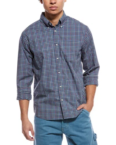 Brooks Brothers Poplin Shirt In Blue
