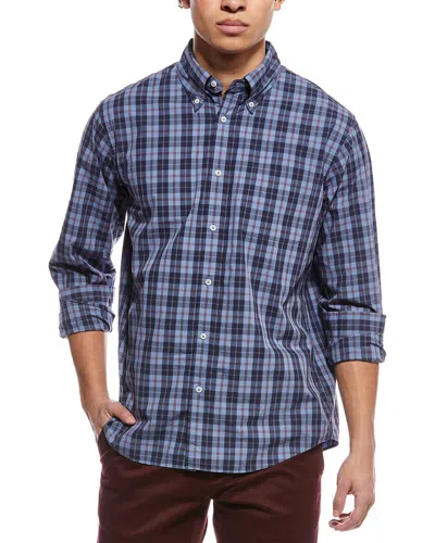 Brooks Brothers Poplin Shirt In Blue